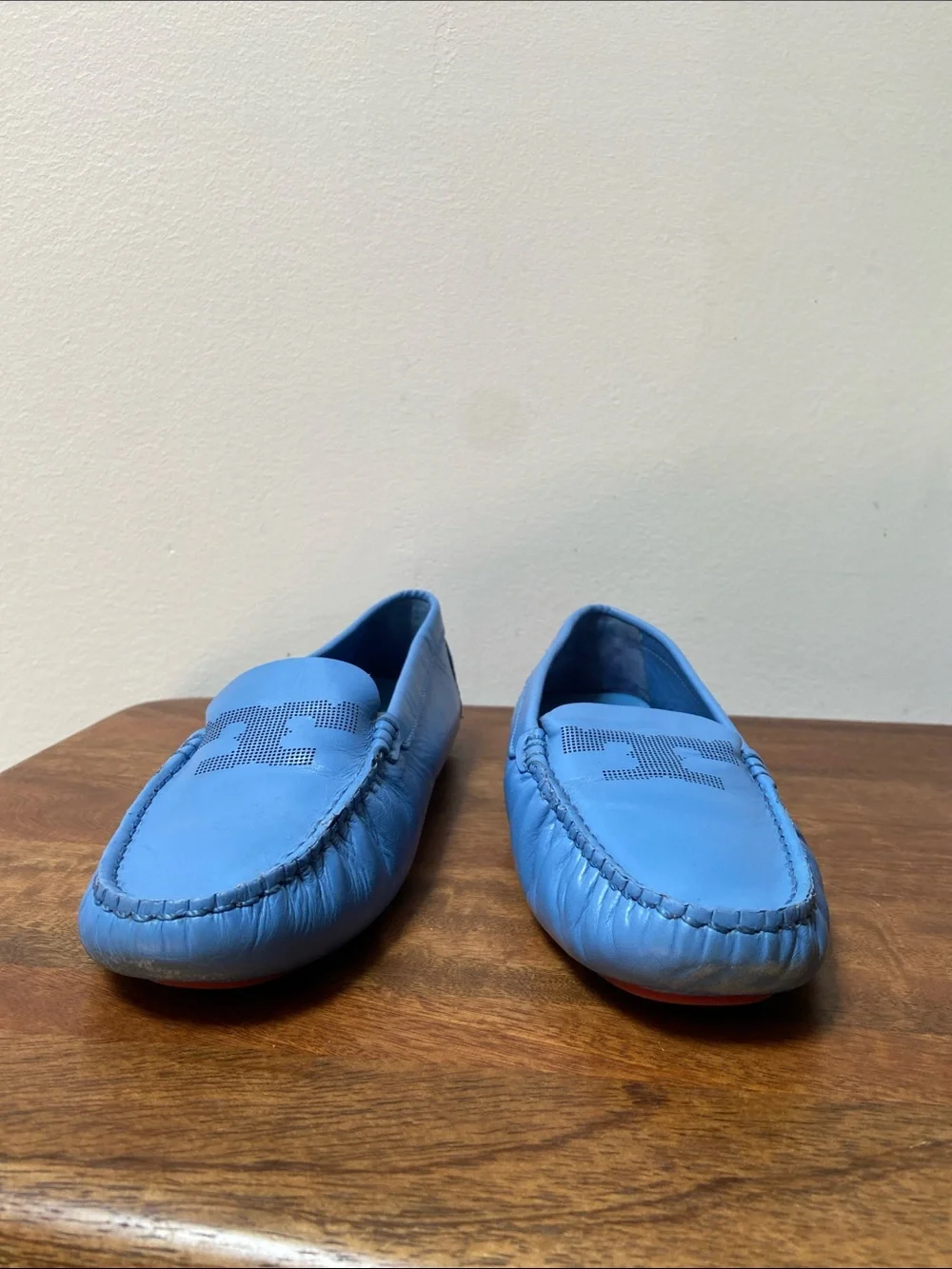 Tory Burch Lowell Driving Loafers in Light Blue
